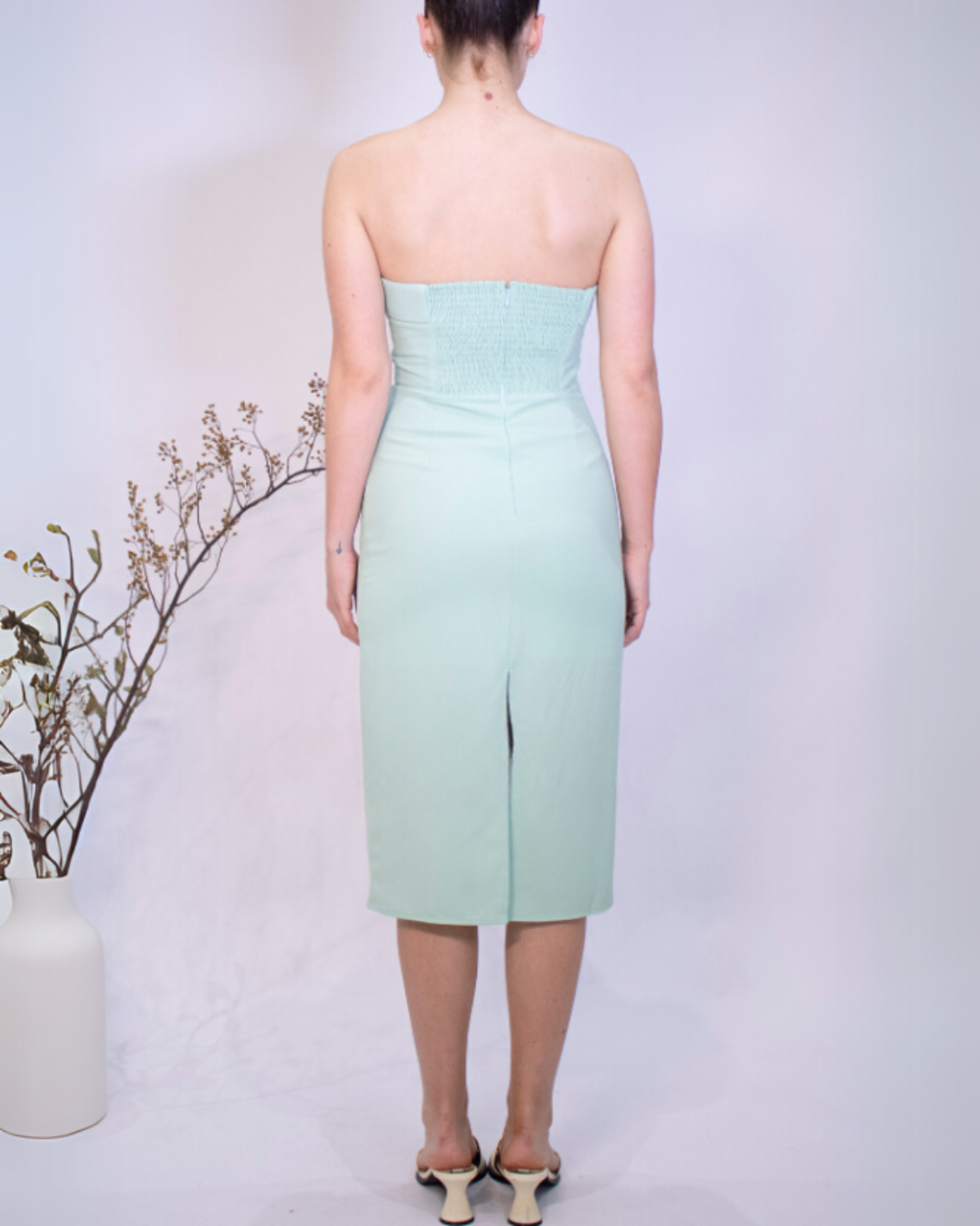 Jayne Strapless Dress (Mint) - Image 3